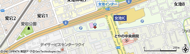 新潟県新潟市中央区女池周辺の地図
