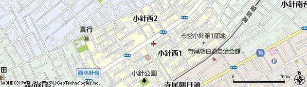 新潟県新潟市西区小針西周辺の地図