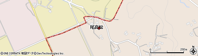 福島県伊達市梁川町東大枝（尾高松）周辺の地図