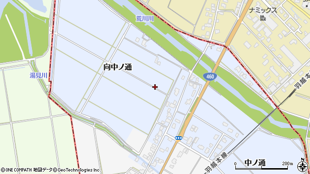 〒959-1901 新潟県阿賀野市中ノ通の地図