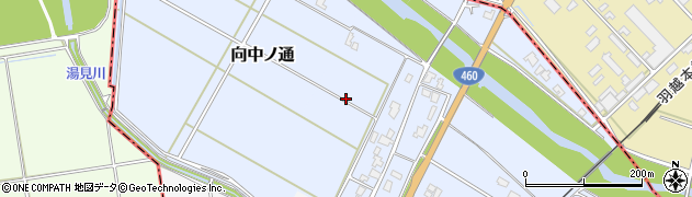 新潟県阿賀野市中ノ通周辺の地図