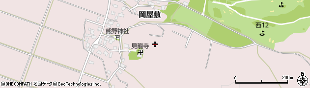 新潟県新発田市岡屋敷周辺の地図