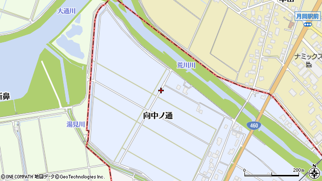 〒959-1910 新潟県阿賀野市向中ノ通の地図