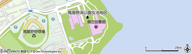 新潟県立図書館周辺の地図
