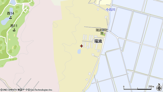 〒957-0048 新潟県新発田市瑞波の地図