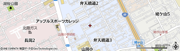弁天橋中央いなほ公園周辺の地図