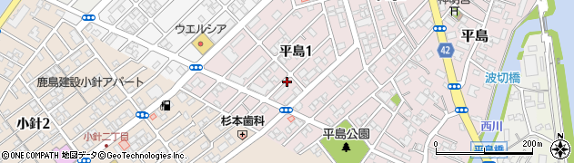 新潟県新潟市西区平島1丁目周辺の地図