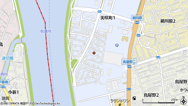 〒950-0954 新潟県新潟市中央区美咲町の地図