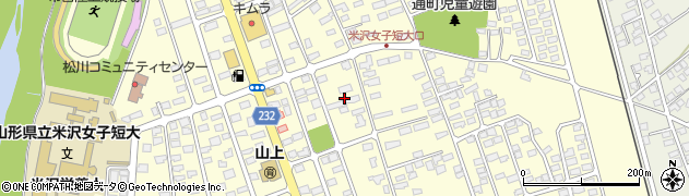 山形県米沢市通町周辺の地図