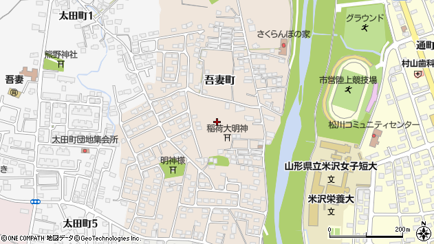 〒992-0034 山形県米沢市吾妻町の地図