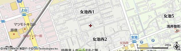 新潟県新潟市中央区女池西周辺の地図