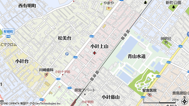 〒950-2011 新潟県新潟市西区小針上山の地図