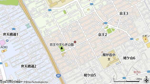 〒950-0921 新潟県新潟市中央区京王の地図