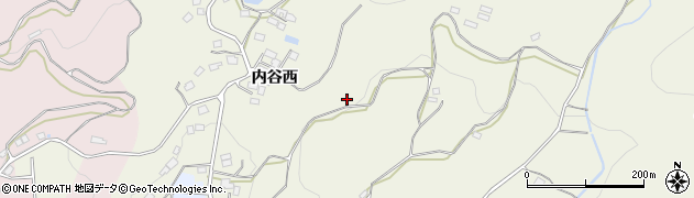 福島県国見町（伊達郡）内谷（山越）周辺の地図