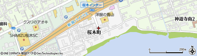 新潟県新潟市中央区桜木町周辺の地図