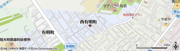 新潟県新潟市西区西有明町3周辺の地図