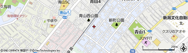 新潟県新潟市西区青山新町8周辺の地図