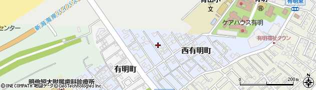 新潟県新潟市西区西有明町8周辺の地図