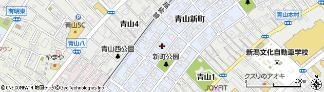 新潟県新潟市西区青山新町16周辺の地図
