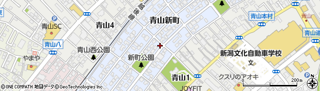 新潟県新潟市西区青山新町周辺の地図