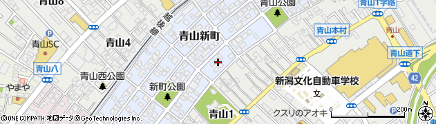 新潟県新潟市西区青山新町21周辺の地図