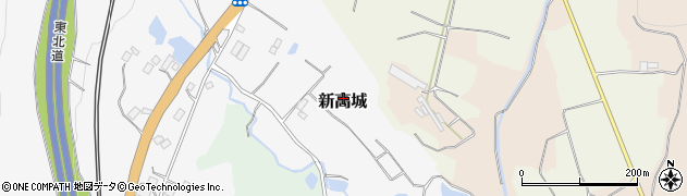 福島県国見町（伊達郡）新高城周辺の地図