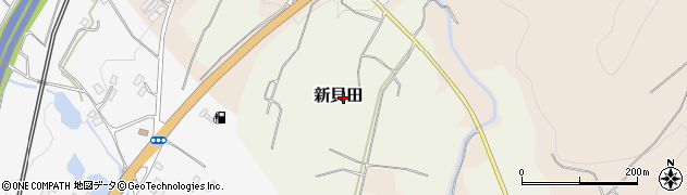 福島県国見町（伊達郡）新貝田周辺の地図
