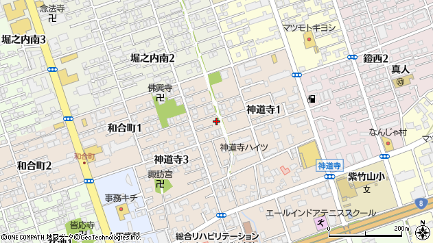 〒950-0983 新潟県新潟市中央区神道寺の地図