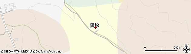 宮城県丸森町（伊具郡）黒松周辺の地図