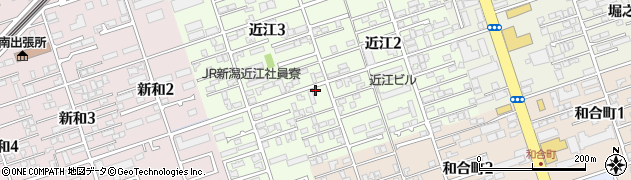 新潟県新潟市中央区近江3丁目8-17周辺の地図