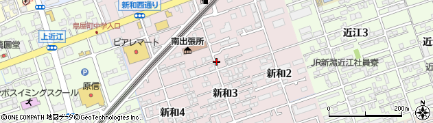 新潟県新潟市中央区新和周辺の地図