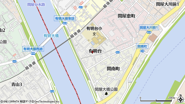 〒951-8145 新潟県新潟市中央区有明台の地図