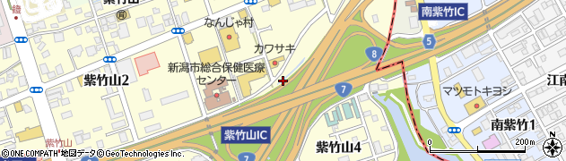 紫竹山ＩＣ出口（秋田方面）周辺の地図