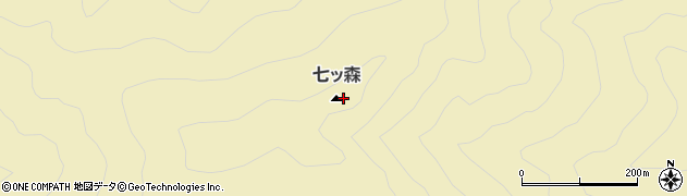 七ッ森周辺の地図