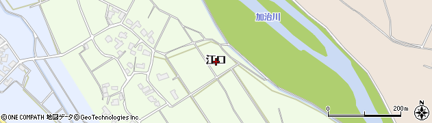 新潟県新発田市江口周辺の地図