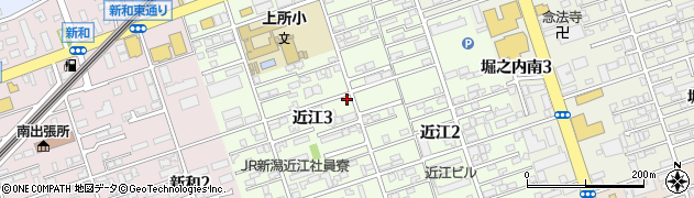 新潟県新潟市中央区近江周辺の地図
