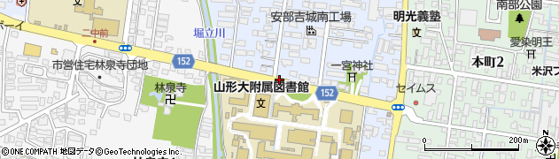 山形県米沢市城南周辺の地図