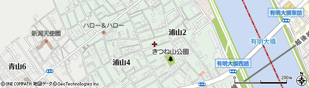 新潟県新潟市西区浦山周辺の地図