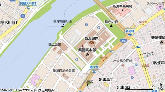 〒950-0965 新潟県新潟市中央区新光町の地図