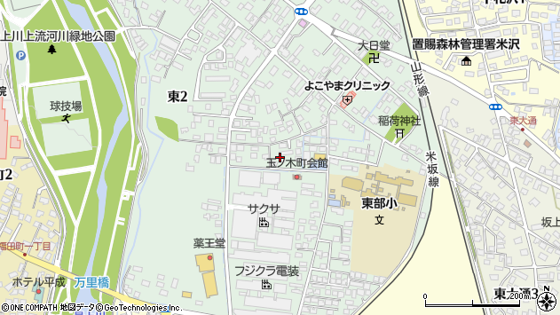 〒992-0026 山形県米沢市東の地図