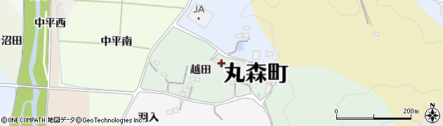 宮城県丸森町（伊具郡）越田周辺の地図