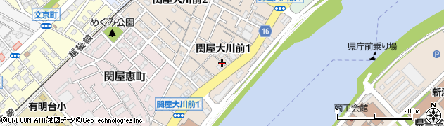新潟県新潟市中央区関屋大川前周辺の地図