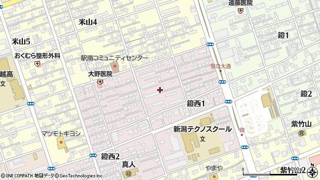 〒950-0915 新潟県新潟市中央区鐙西の地図