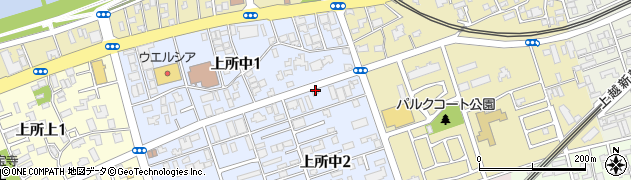 オリックスレンタカー新潟上所店周辺の地図