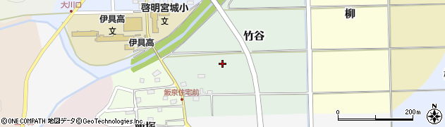 宮城県丸森町（伊具郡）竹谷周辺の地図