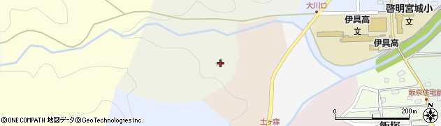 宮城県丸森町（伊具郡）虚空蔵上周辺の地図