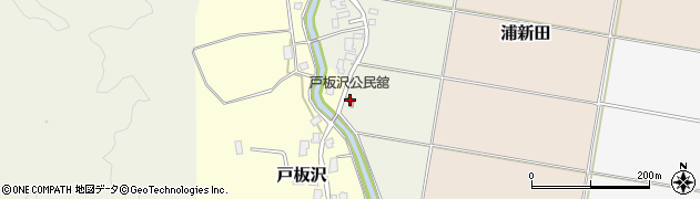 戸板沢公民舘周辺の地図