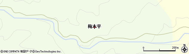 宮城県丸森町（伊具郡）梅木平周辺の地図