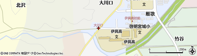 大川口周辺の地図
