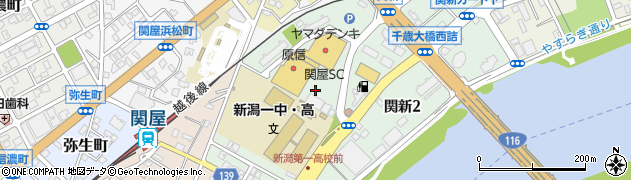 新潟県新潟市中央区関新3丁目周辺の地図